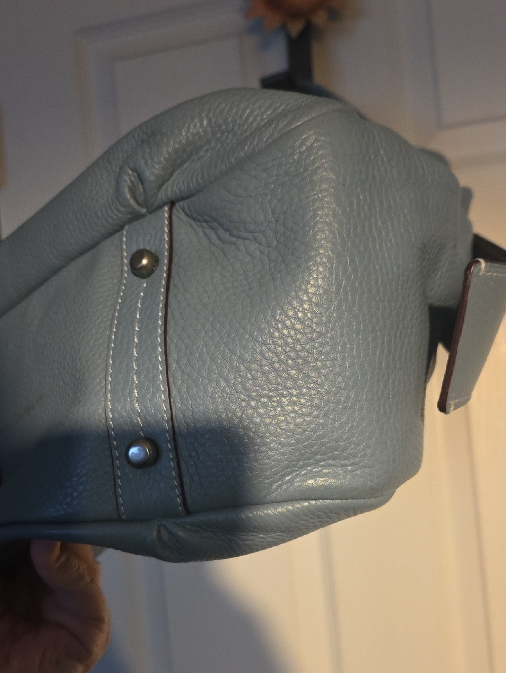 1941 Coach Bandit 39 Hobo Pale Blue Leather - Picture 5 of 14